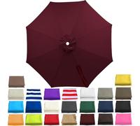 Générique Auvent De Remplacement De Parasol Déporté 2,0M/2.70M/3.0M + 6 Bras/8 Bras, Rechange Toile De Parasol De Jardin, Facile À Changer, Auvent Uniquement(Wine Red,250cm 6 Ribs)