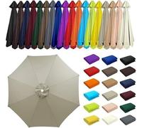 Generique Auvent De Remplacement For Parasols Terrasse 3 M - Protection UV Imperméable Compatible Avec 6/8 Nervures(E,3M/10FT-8 RIBS)