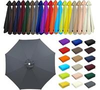 Generique Auvent De Remplacement For Parasols Terrasse 3 M - Protection UV Imperméable Compatible Avec 6/8 Nervures(I,3.5M/11.5FT-8 RIBS)