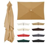 Générique Auvent De Remplacement pour Parasol, Toile De Rechange De Parasol Rectangle, Dessus De Parapluie De Remplacement, Protection UV 30+, Imperméable, pour Jardin, Terrasse(Khaki,3x2m)
