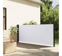 Générique Auvent latéral rétractable Blanc 100x500 cm,Parasols & voiles d'ombrage,5.2KG-4004391
