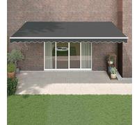 Générique Auvent rétractable Anthracite 5x3 m Tissu et Aluminium,Maison & Jardin, Pelouses & Jardins, Vie en extérieur, Stores extérieurs, Anthracite (Poids 25.72KG)-4440