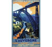 générique Auvergne viaduc garabit Affiche Poster Reproduction Format 50X70 cm sur Papier 300 g