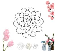 Générique Auxiliaryn Stainless Steel Floral Grid Organizer, Plant Flowers Stem Grid Holder Insert, Flower Arrangement Holder, Reusable Flower Arrangement Holder for Vase Stems Bouquets (Black,6in)