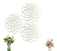 Générique Auxiliaryn Stainless Steel Floral Grid Organizer, Plant Flowers Stem Grid Holder Insert, Reusable Flower Arrangement Holder for Vase Stems Bouquets (Gold, 4in)
