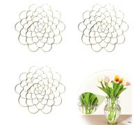 Générique Auxiliaryn Stainless Steel Floral Grid Organizer - Reusable Stem Holder for Flowers, Vase Stems & Bouquets (Gold-6in)