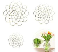 Générique Auxiliaryn Stainless Steel Floral Grid Organizer - Reusable Stem Holder for Flowers, Vase Stems & Bouquets (Gold-Mix)