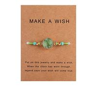 Générique Avec Amoureux Bijoux alliage créatif Bracelet de carte de saison de remise des diplômes tressé réglable Mm Bracelet Aimanté Maman Acier Bijoux (Green, One Size)