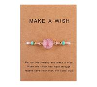 Générique Avec Amoureux Bijoux alliage créatif Bracelet de carte de saison de remise des diplômes tressé réglable Mm Bracelet Aimanté Maman Acier Bijoux (Pink, One Size)