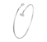 Générique Avec Avec Bracelet Perlé Anneaux Open Cuff Bracelet Trendy Message Bracelet Couple Anneaux (Silver, One Size)