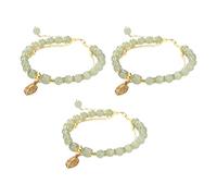 Générique Avec Bracelet Cadeau Bracelet Anneaux Layer Adjustable Classic Bracelet For Women Bracelet Breloques Perle Valentin Message Anneaux (B, One Size)
