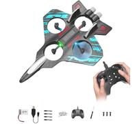 Générique Avion télécommandé 2.4GHz, hélicoptère RC en Mousse avec lumières LED, détection de gravité, tonneaux, 2 Modes de vol, Drone RC pour Adultes,Bleu