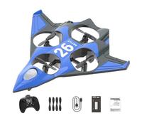 Générique Avion Télécommandé Planeur Fixe RC Avion Jouet Jet Mousse EVA Résistant Choc LED Colorée pour Adultes Enfants Convient Aux Jeux Loisirs, 1 Batterie