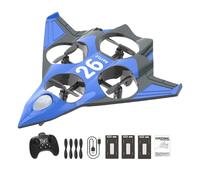 Générique Avion Télécommandé Planeur Fixe RC Avion Jouet Jet Mousse EVA Résistant Choc LED Colorée pour Adultes Enfants Convient Aux Jeux Loisirs, 3 Batterie