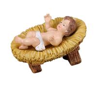 Générique Babby Jesus Figure Manger | Great Present Holy Scene Statue Resin, Jesus Christ in Manger Figurines Nativity Scene -Collectibles Decorative Accessories for Birthday