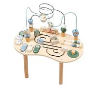 Générique Baby Activity Table - 9 in 1 Wooden montesori Toy | Shape Sorter Bead Maze | t0ddlers Standing Educational Center, Play Weaning Interactive Toys, Early Learning Little Babies Boys Family