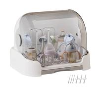 Générique Baby Bottle Organizer, 12.4x10.04x9.84 inches Drying Rack Organizer for Nursery, Feeding Supplies with Removable Holder Pacifier Dish Cup Toddler, Storage Container for Home Travel