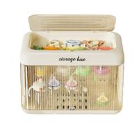 Générique Baby Bottle Storage, Large Container Holder and Nursing Bottle Organizer Drainer, Dustproof Rack Dryer Holder for Kitchen, Sturdy Box for Bottles, Pacifiers, 17.17x10.63x12.01 in