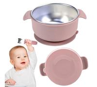 Générique Baby Bowls With Suction Cup - Suction-cup Bowl | Round Baby Food And Muesli Bowls | Beautiful Bamboo Bowl For Everyday Use At The Table For Safe First Meals
