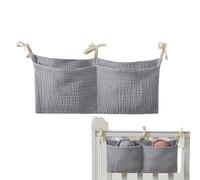Générique Baby Crib, Pocket Organizer, 14.96x7.09in Nursery Bag, Diaper Holder, Portable Design for Bedside Storage, Cotton Material, Feeding Bottle, Multiple Use, Room, Stylish, Indoor