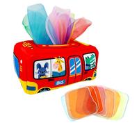 Générique Baby De Mouchoir Boîte Jouet, Toys Sensory avec 8 Foulards en Soie F, Tire Sensoriel Le Long La Boîte Tissus pour Bébé, 6-12 Mois Must Haves - Baby Toys for Boy Girl Christmas Shower Gift