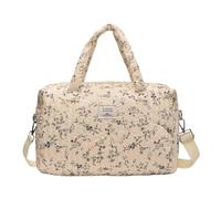 Générique Baby Diaper Bag, Large Canvas Shoulder Bag for Women, Multifunctional Flower Bags, Practical Crossbody Shopping Handbags with Adjustable Shoulder Strap, Diaper Bag