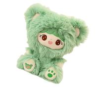 Générique Baby Doll Girl en Peluche, Rag Dolls Girls - Les Filles de Chiffon Portent des Cheveux Longs en Tenue d'ours,Cuddle Baby Doll Jouet pour Les étagères à la Maison DÉCROS DESKS DÉCOR