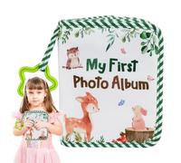 Générique Baby Photo Album Soft Cloth Baby Photo Book, My Firsts Family Personalized Photo Albums, Cute Little Deer Rabbit and Owl Family 1 Year-Old Photo Book Album Baby Album, for New Parents
