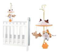 Générique Baby Stroller Toys, Toddler Suspending Music, Hanging Rattle Crinkle Animal Toy, Car Seat Stroller Bassinet Playpen, Travel Companion for Toodler Babies Girl Boy, 43x18cm, Multicolor