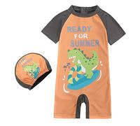 Générique Baby Swimming Suit - Enfant en Bas âGe Enfants BéBé GarçOns Filles Maillot De Bain 1 PièCe Fermeture éClair Maillot De Bain Maillots De Bain avec Chapeau éRuption Garde Surf Costume UPF 50+