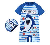 Générique Baby Swimming Suit - Enfant en Bas âGe Enfants BéBé GarçOns Filles Maillot De Bain 1 PièCe Fermeture éClair Maillot De Bain Maillots De Bain avec Chapeau éRuption Garde Surf Costume UPF 50+
