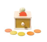 Générique Baby Toys, Learning Puzzle, Toddler Game, Object Permanence Toy with Colorful Shapes and Drawers for 1 Year Olds, Early Preschool Educational Activity Cognitive Skill Sensory Pink