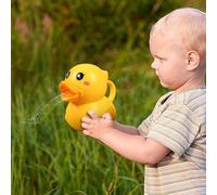 Générique Baby Watering Can - PP 12x6.5x10cm | Rubber Bath Duck Toy with Container Yellow Duck Sprayer Pitcher Bucket, Water Can for Kids | Yard Flower Bathroom Beach Indoor Gardening Activities