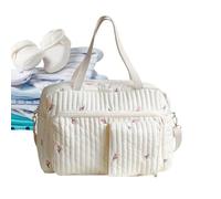 Générique Babys Changing Bag, Diaper Tote Bag, Floral Weekender Shoulder, Large Capacity Organizer for Moms, Multi Pocket Travel Storage Design, Family Travel Diaper Tote for Work Hospital