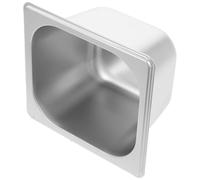 Générique Bac à Aliments en Acier Inoxydable 1/6 Gn 17,5 X 16,2 X 10 Cm, Plat de Buffet pour Restaurant et Cafétéria, Bol Gastronorme Polyvalent pour Table de Cuisson Vapeur, pour Glaces