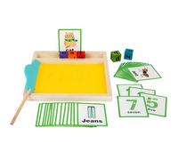 Générique Bac à Écrire avec Sable | Plateau De Lettres Tactile en Bois,Jeu Sensoriel D Apprentissage De L Alphabet pour Salle De Classe Éducation Spéciale Garçons Et Filles