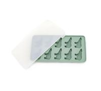 Générique Bac à glaçons en silicone et 10 grilles à glaçons en silicone en forme d'ours polaire mignon avec couvercle Modèle de glace Glaçon fait maison (Green, One Size)