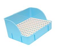 Générique Bac à Litière d'angle Premium pour Petits Animaux - Cage Hygiénique, Maille PP Bleue