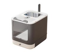 Générique Bac à Litière Fermé, Maison de Toilette, Couvercle Amovible, Anti-Fuite, Nettoyage Facile, Maison de Toilette, Bac à Litière Fermé, Plateau Amovible, Grande capacité (Blanc B)