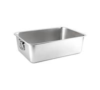 Générique Bac à Litière Ouvert pour Chat D'intérieur, Pot pour Chaton, Toilettes pour Chaton, Récipient en Acier Inoxydable, Bac à Litière pour Chats, 40cmx30cmx10cm