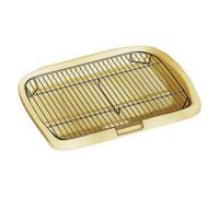 Générique Bac à Litière Portable pour Chien, Support pour Tapis d'apprentissage, Accessoires pour Animaux de Compagnie, Bac à Litière D'intérieur, Jaune XL
