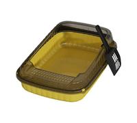 Générique Bac à Litière pour Chatons, Toilettes Portables avec Couvercle Ouvert pour Petits et Moyens Animaux, Jaune