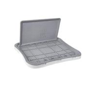 Générique Bac à Litière pour Chien avec Colonne Murale et Support Amovible pour Tapis d'apprentissage de La Propreté, Idéal pour Chiens, Chats, Chiots, Chat, Gris Blanc