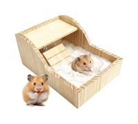 Générique Bac à Sable pour Hamster - Conteneur en Bois Démontable - Caisse De Bain pour Hamster - pour Enrichissement Hygiène Cage Mode de Vie Maison Bien-être Soins AnimConfort