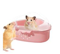 Générique Bac À Sable pour Hamster - Toilette pour Hamster Grande avec Dessus Transparent | Litière pour Petit Animal Toilette Toilettage Cachette Dodo Lemming Gerbille Jeu Exploration
