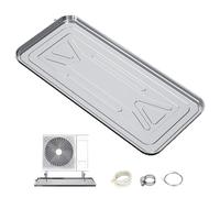 Générique Bac de récupération des condensats en Acier Inoxydable avec Tuyau pour climatiseur Central, climatiseur de fenêtre, condensats Portables, bac de récupération des condensats pour climatiseur