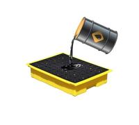Générique Bac de rétention Industriel pour déversements, Plateforme pour Petits fûts d'une capacité de 50 kg, Palette modulaire pour Garage, sous-Sol, laboratoires - Taille 13 L (49 x 36 x 10 cm)