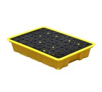 Générique Bac de rétention modulaire Haute résistance pour déversements d'hydrocarbures - Plateforme Durable en polyéthylène Jaune et Noir pour la prévention des déversements d'hydrocarbures dans Les