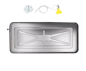 Générique Bac de Vidange & d'Égouttement pour Climatiseur - Bac Condensat Clim Universel en Acier Inoxydable - Collecteur & Drainage de l'eau -Cache Climatiseur ExtérieurSilver,1-2P : 84 * 38CM