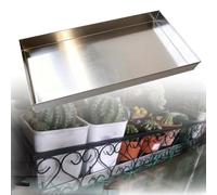 Générique Bac d'égouttage INOX rectangulaire 5 cm de Hauteur, Multifonction | Bac inox 201 0,8/1 mm, plusieurs tailles, pour aliments, outils et collecte des liquides(1mm,400X400X50mm)
